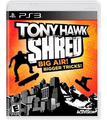 Jogo Tony Hawk Shred Big Air Bigger Tricks Ps3 Midia Fisica